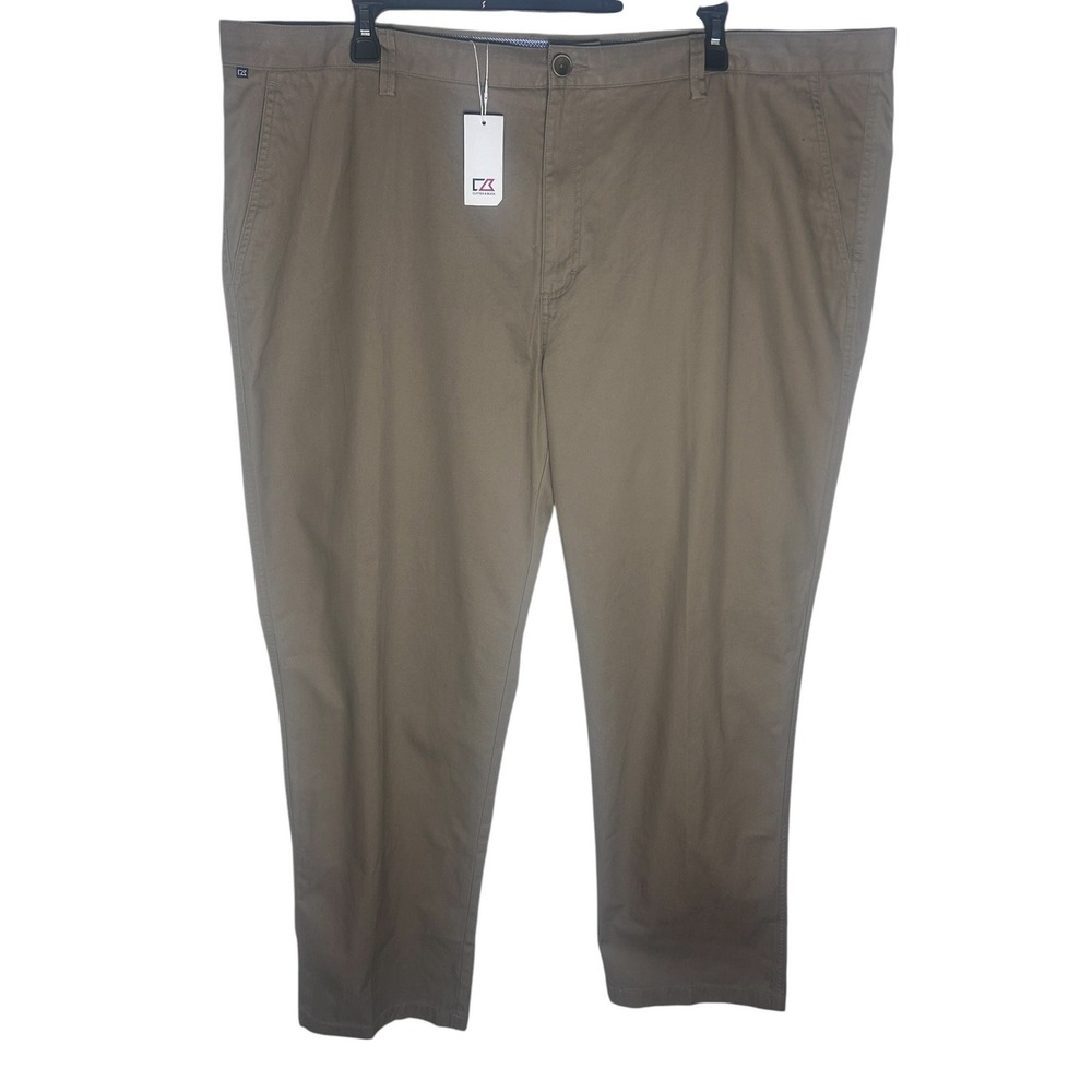 Cutter & Buck Mens Brown Cotton Chino‎ Pants 48T x 36 BCB00020 Tall NWT
